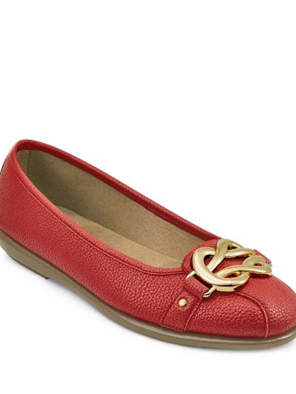 AerosolesWomen's Big-Bet Slip-On Ballet Flats Red Sz 10.5M New